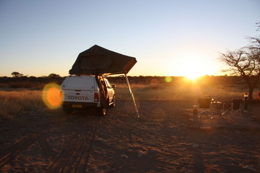 Camping in the Kalahari Desert