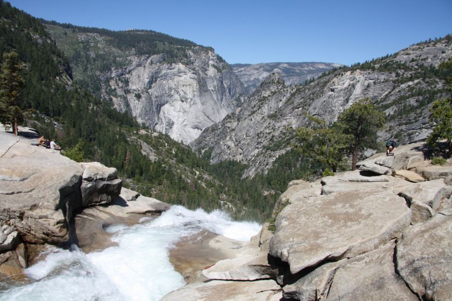 View from waterfall in Yosemite National Park