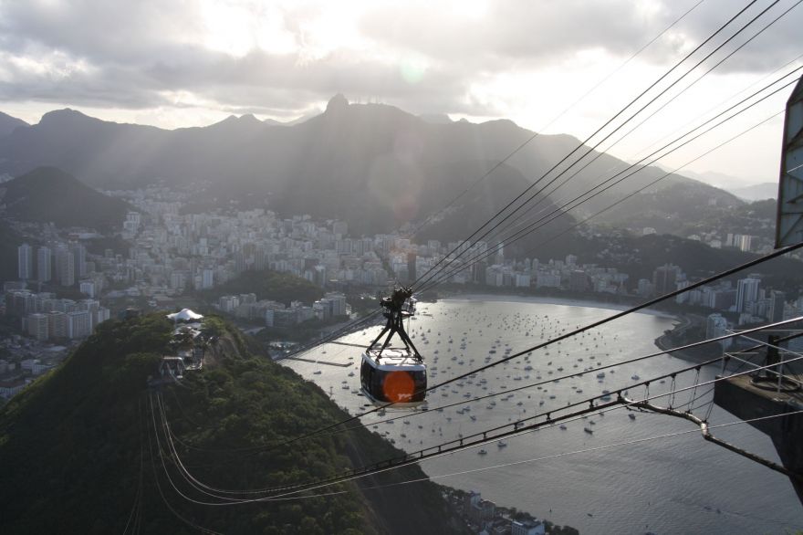 Cable car above Rio de Janeiro